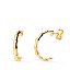 Pendientes Medio Aro Bambú – Oro 18K